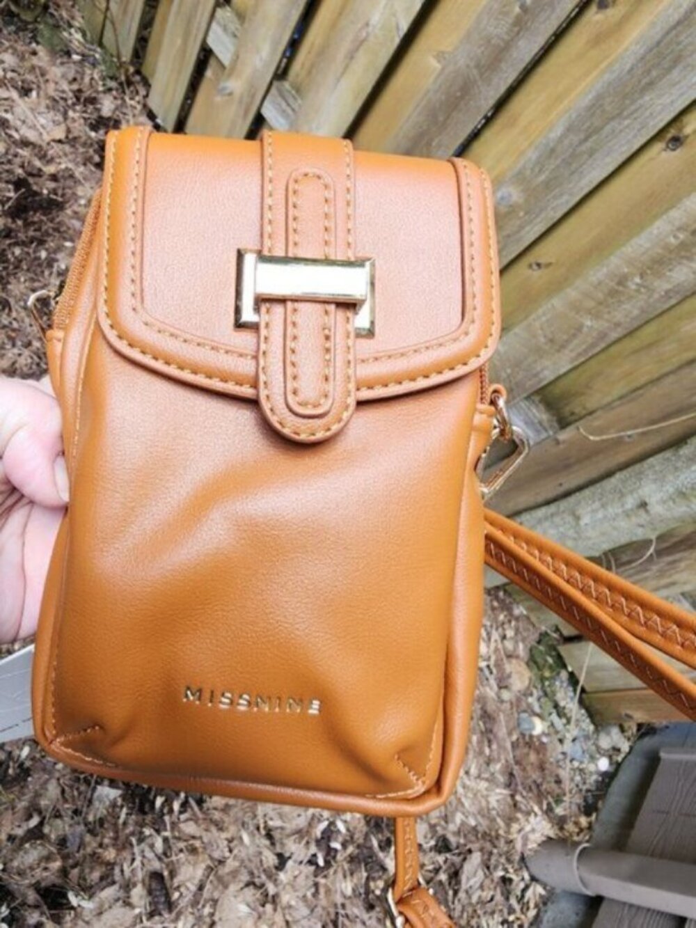 NWT Small caramel brown crossbody travel vacation purse